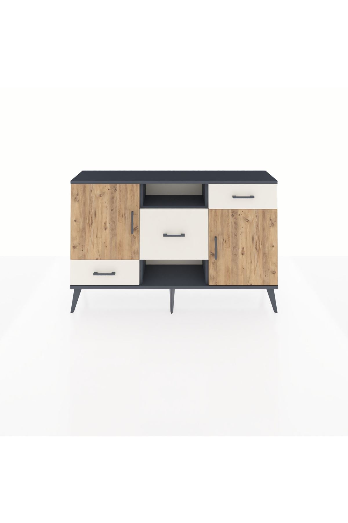 Arges Konsol 4 Raflı 3 Çekmeceli 2 Kapaklı 132x30x83 - S144M002V10A