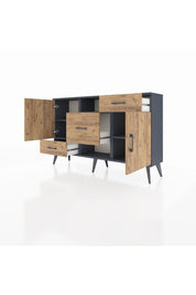 Arges Konsol 4 Raflı 3 Çekmeceli 2 Kapaklı 132x30x83 - S144M002V12A