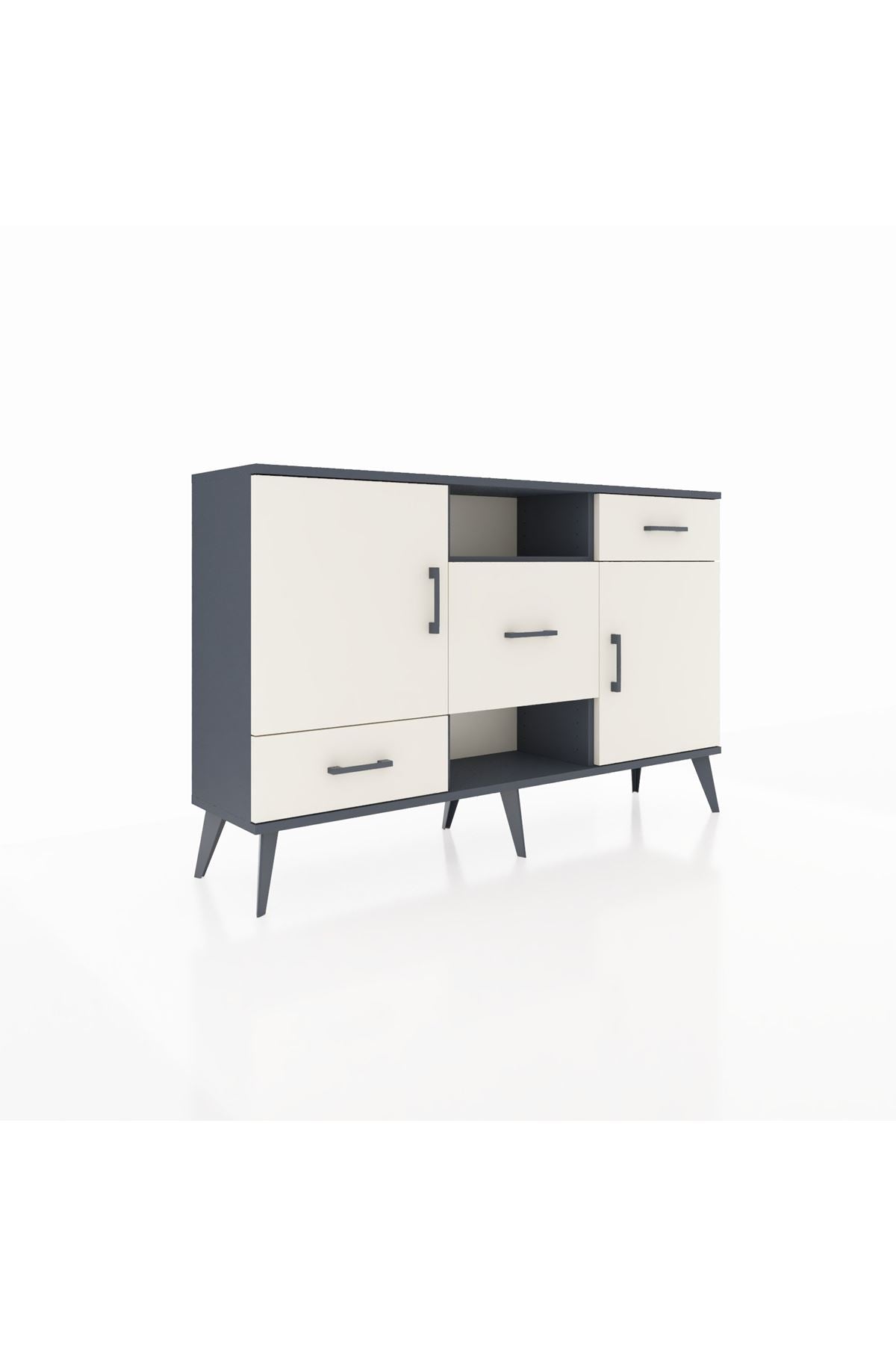 Arges Konsol 4 Raflı 3 Çekmeceli 2 Kapaklı 132x30x83 - S144M002V13A