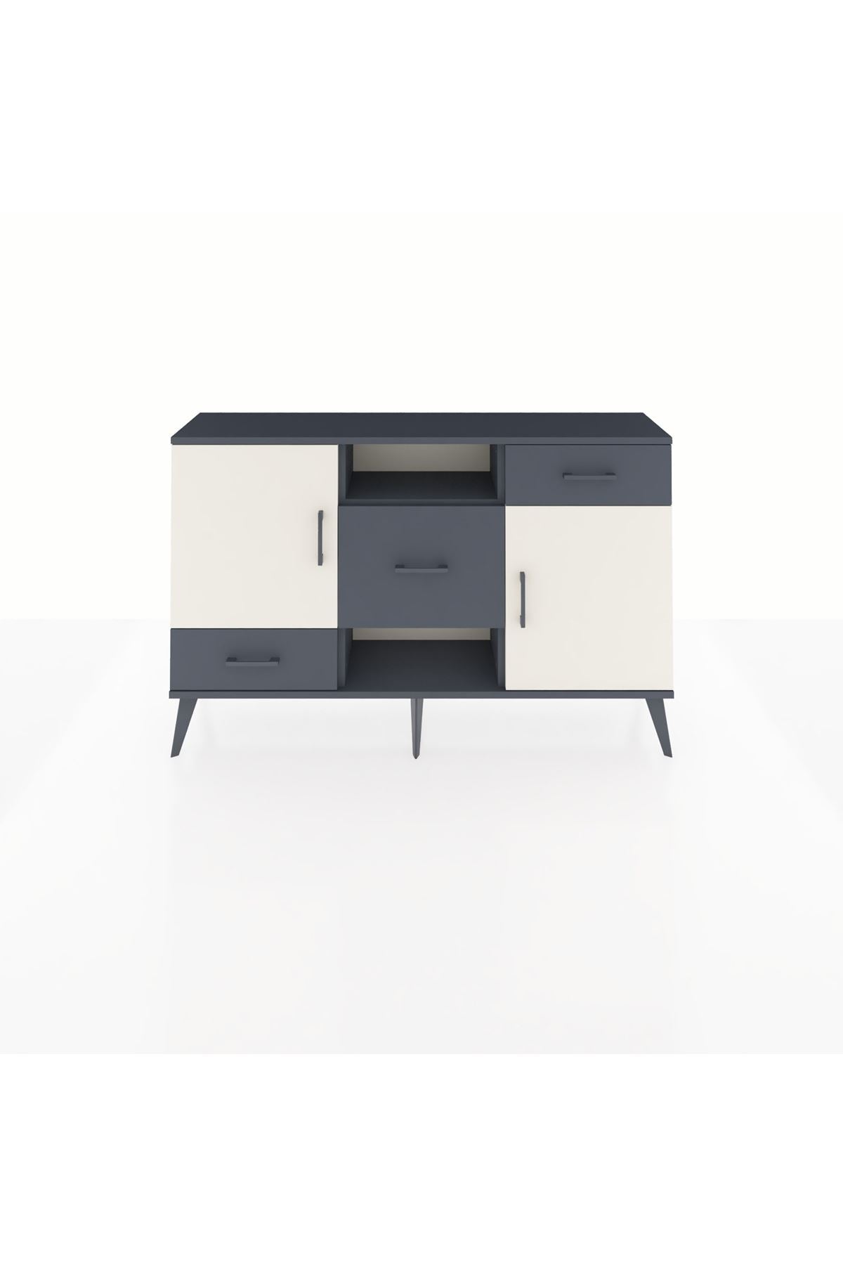 Arges Konsol 4 Raflı 3 Çekmeceli 2 Kapaklı 132x30x83 - S144M002V14A