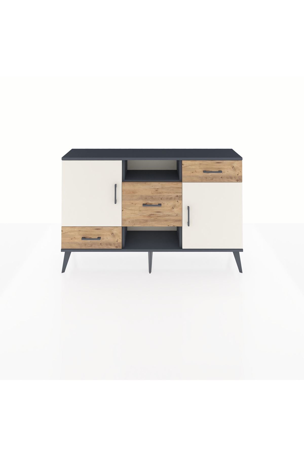 Arges Konsol 4 Raflı 3 Çekmeceli 2 Kapaklı 132x30x83 - S144M002V15A