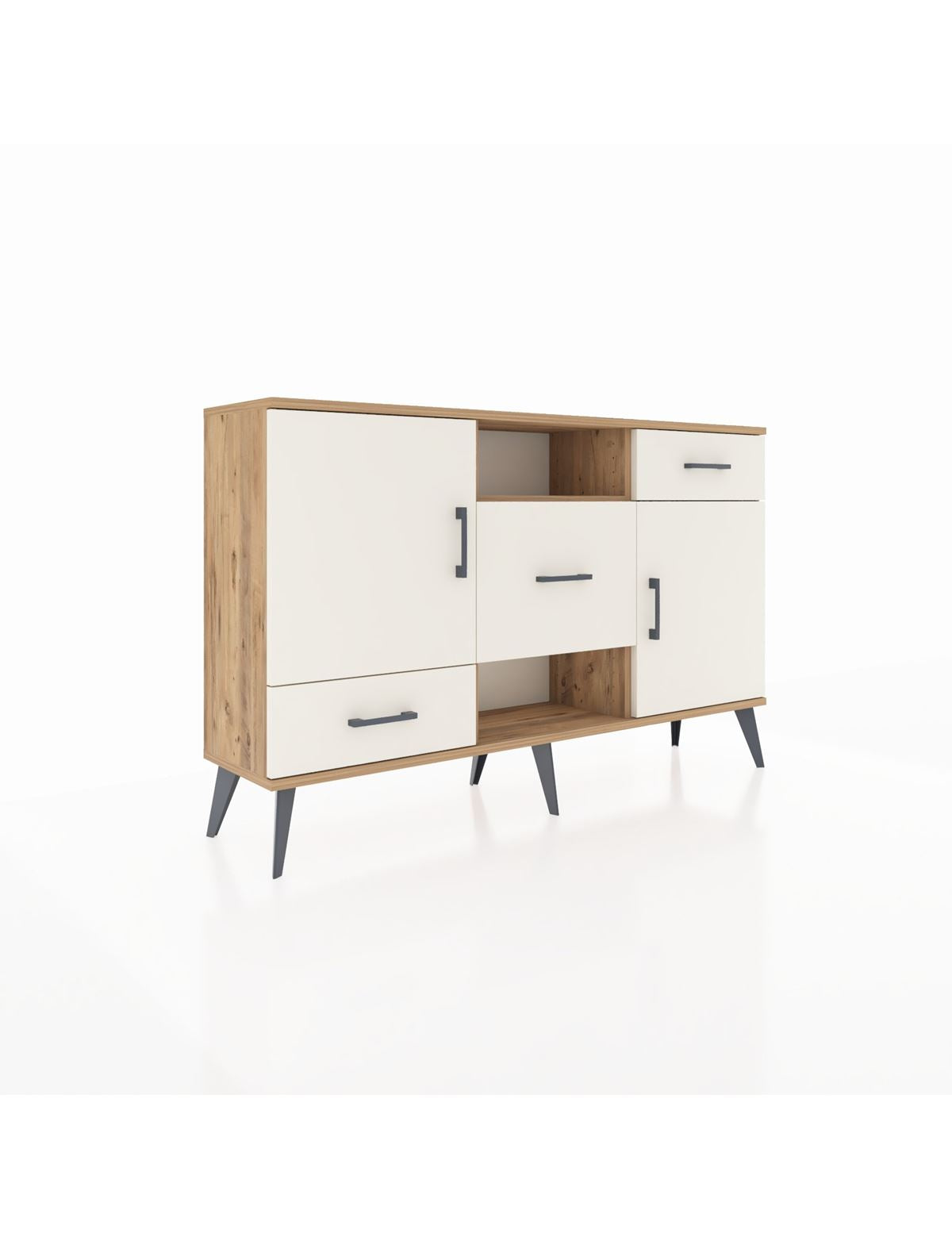 Arges Konsol 4 Raflı 3 Çekmeceli 2 Kapaklı 132x30x83 - S144M002V22A