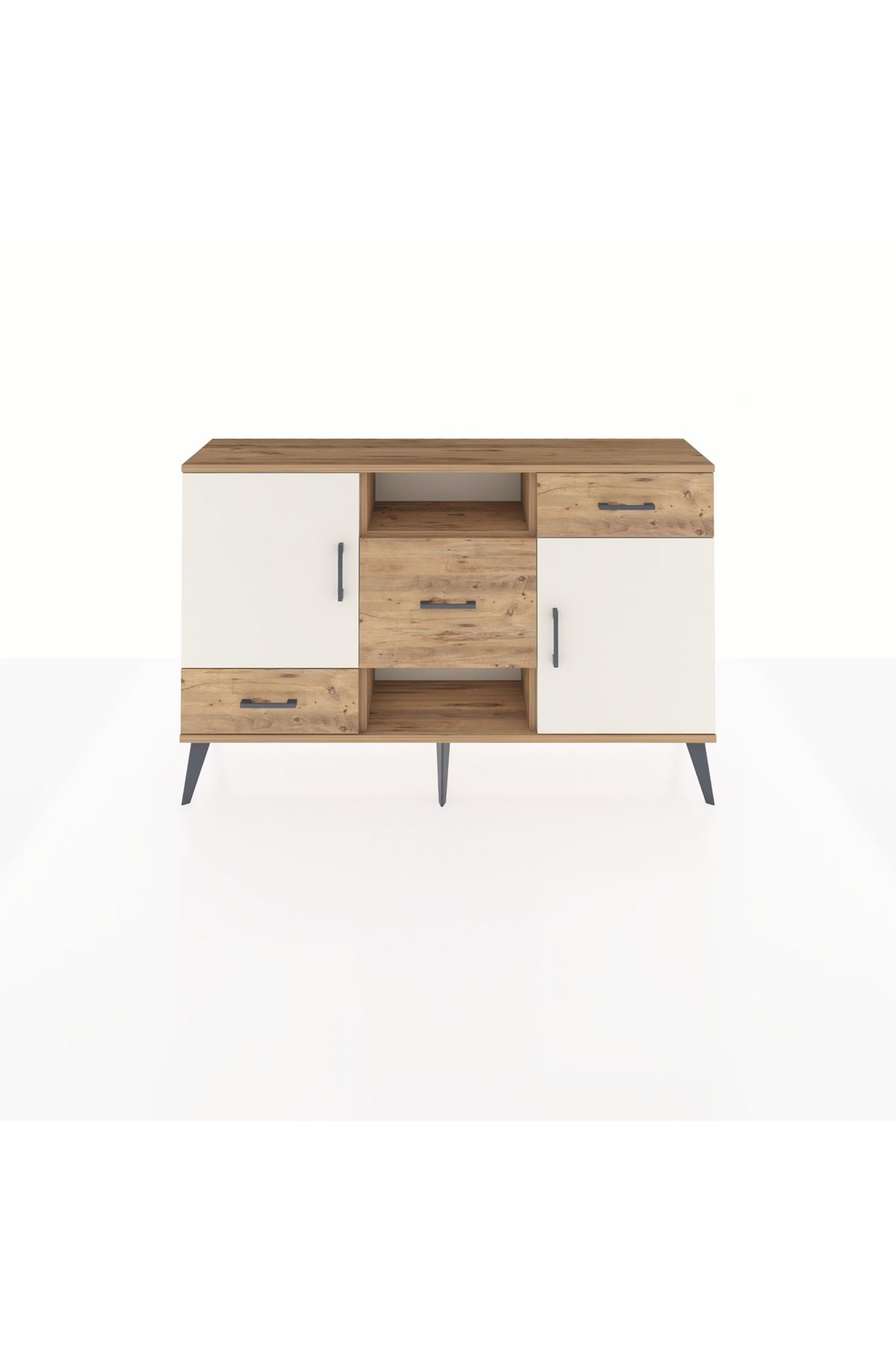 Arges Konsol 4 Raflı 3 Çekmeceli 2 Kapaklı 132x30x83 - S144M002V24A