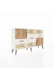 Arges Konsol 3 Raflı 3 Çekmeceli 2 Kapaklı 132x30x83 - S144M003V01A