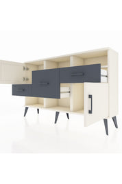 Arges Konsol 3 Raflı 3 Çekmeceli 2 Kapaklı 132x30x83 - S144M003V05A