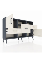 Arges Konsol 3 Raflı 3 Çekmeceli 2 Kapaklı 132x30x83 - S144M003V13A