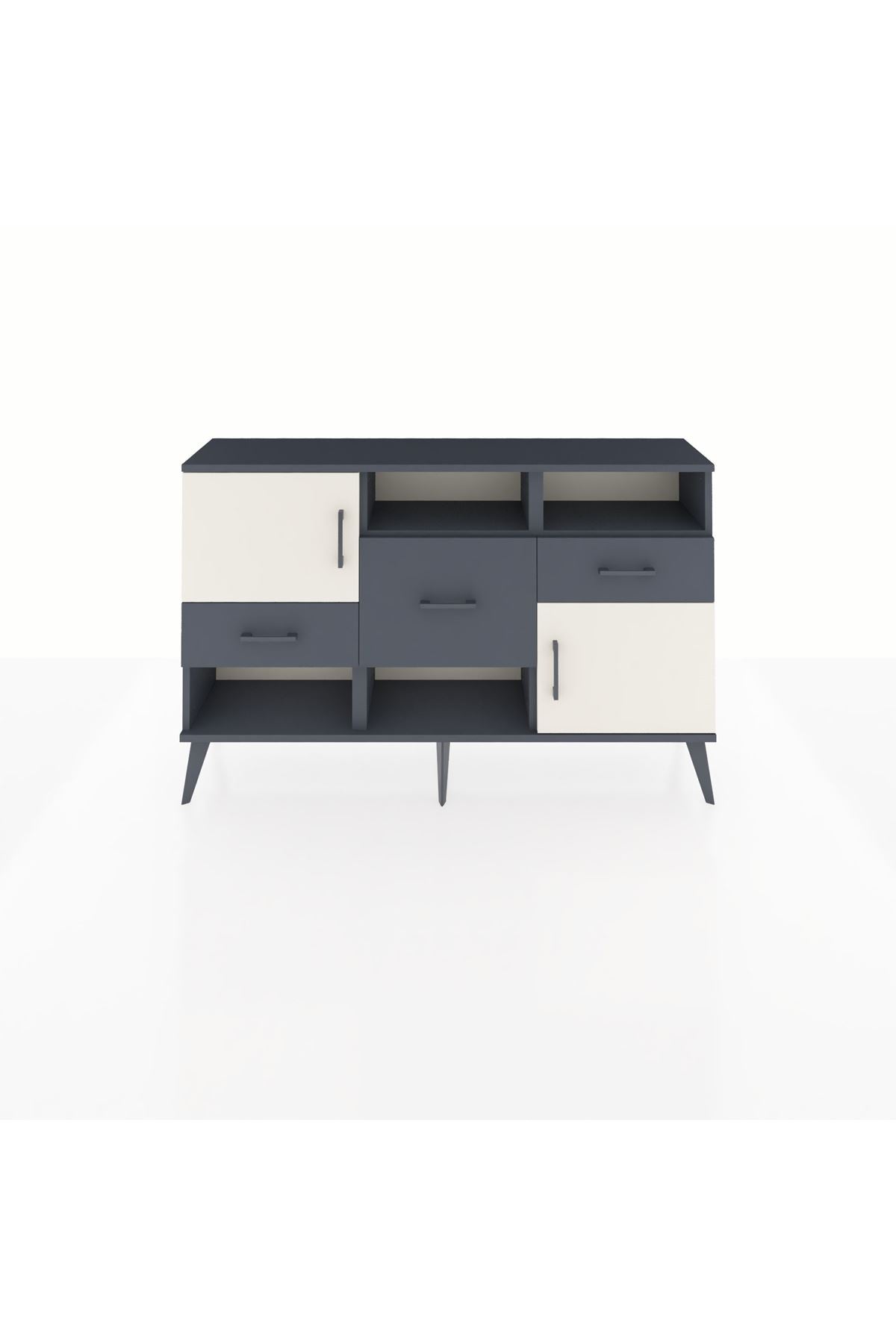 Arges Konsol 3 Raflı 3 Çekmeceli 2 Kapaklı 132x30x83 - S144M003V14A