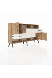 Arges Konsol 3 Raflı 3 Çekmeceli 2 Kapaklı 132x30x83 - S144M003V19A