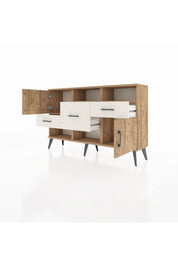 Arges Konsol 3 Raflı 3 Çekmeceli 2 Kapaklı 132x30x83 - S144M003V19A