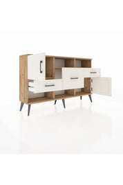 Arges Konsol 3 Raflı 3 Çekmeceli 2 Kapaklı 132x30x83 - S144M003V22A