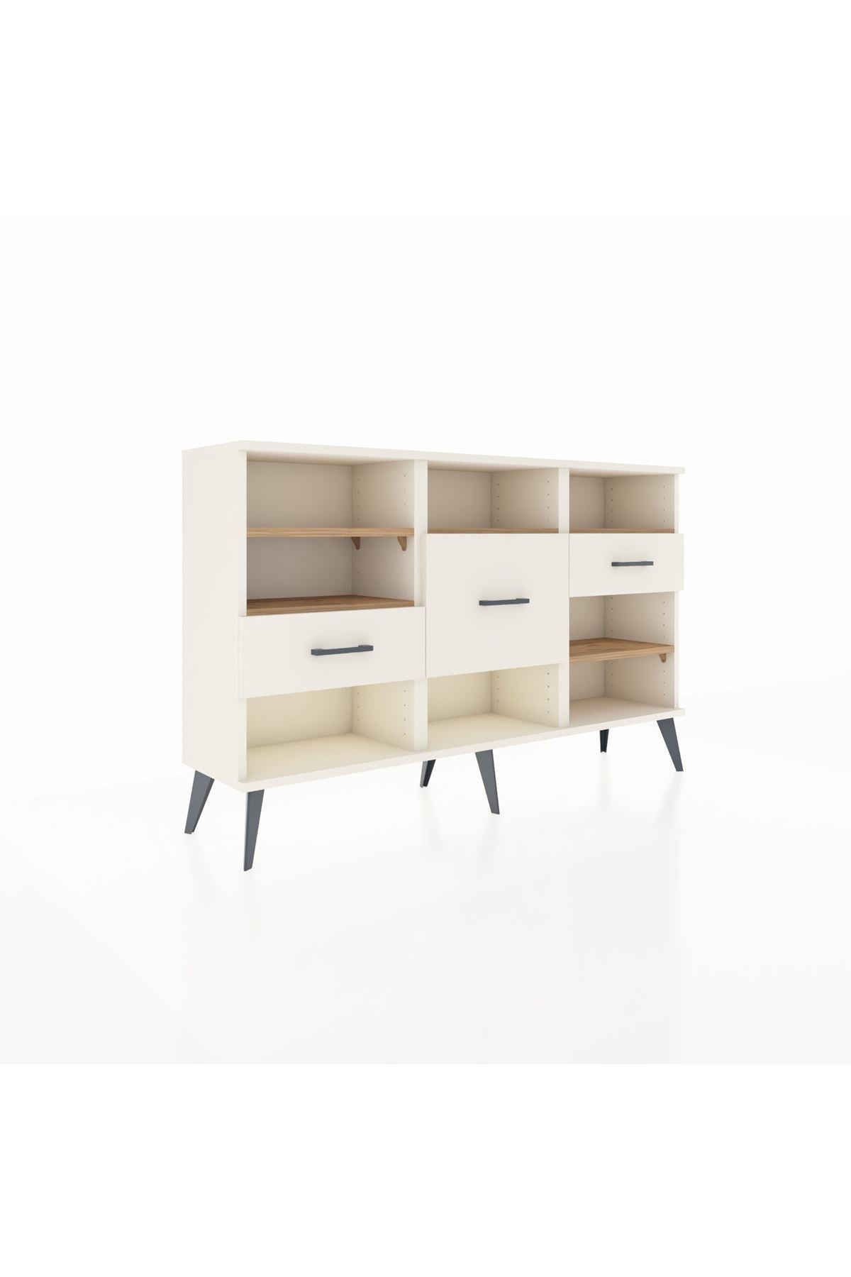 Arges Konsol 5 Raflı 3 Çekmeceli 132x30x83 - S144M004V01A