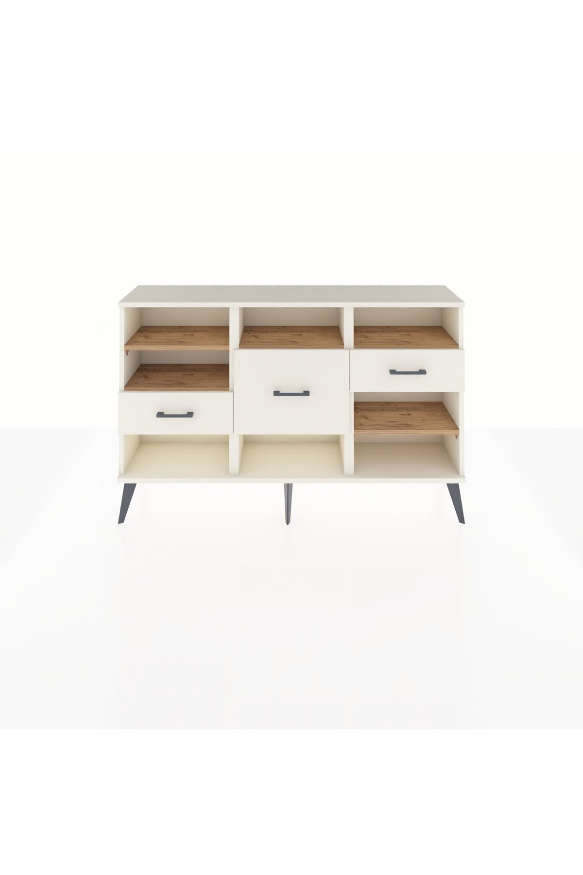 Arges Konsol 5 Raflı 3 Çekmeceli 132x30x83 - S144M004V01A