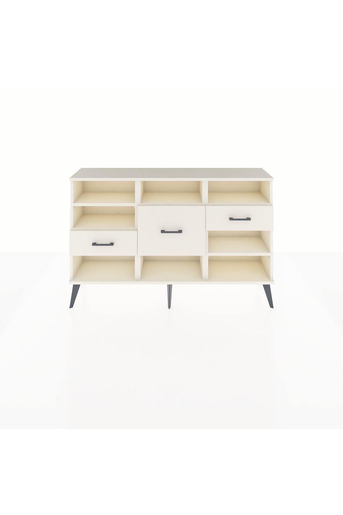 Arges Konsol 5 Raflı 3 Çekmeceli 132x30x83 - S144M004V04A