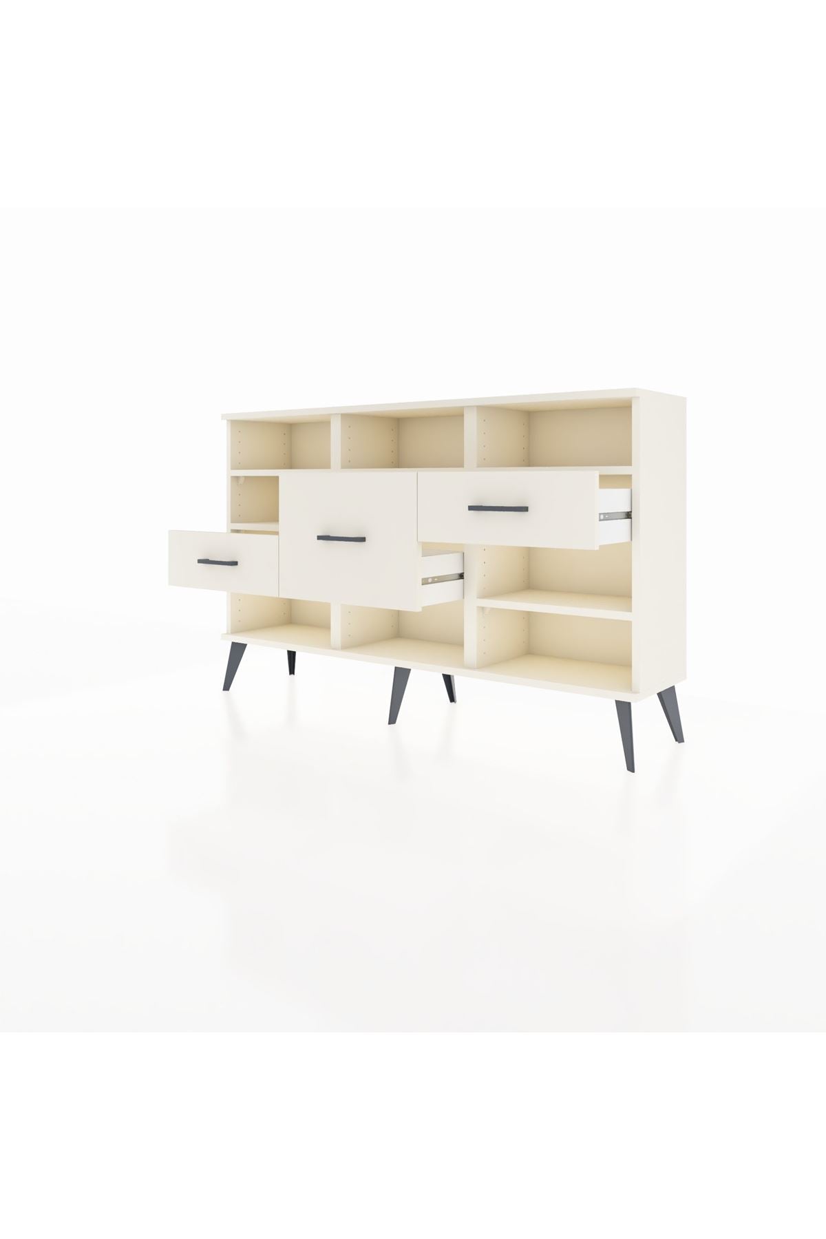 Arges Konsol 5 Raflı 3 Çekmeceli 132x30x83 - S144M004V04A