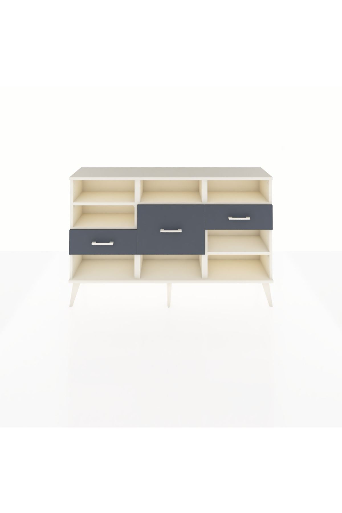 Arges Konsol 5 Raflı 3 Çekmeceli 132x30x83 - S144M004V05A