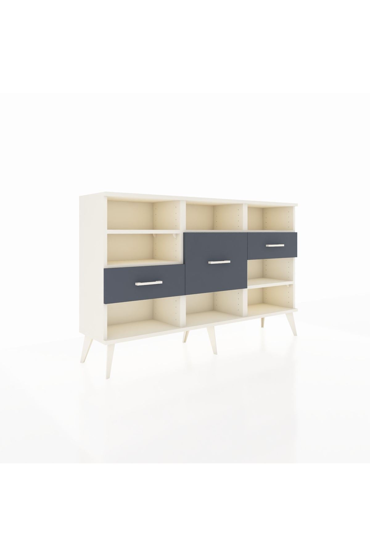 Arges Konsol 5 Raflı 3 Çekmeceli 132x30x83 - S144M004V05A