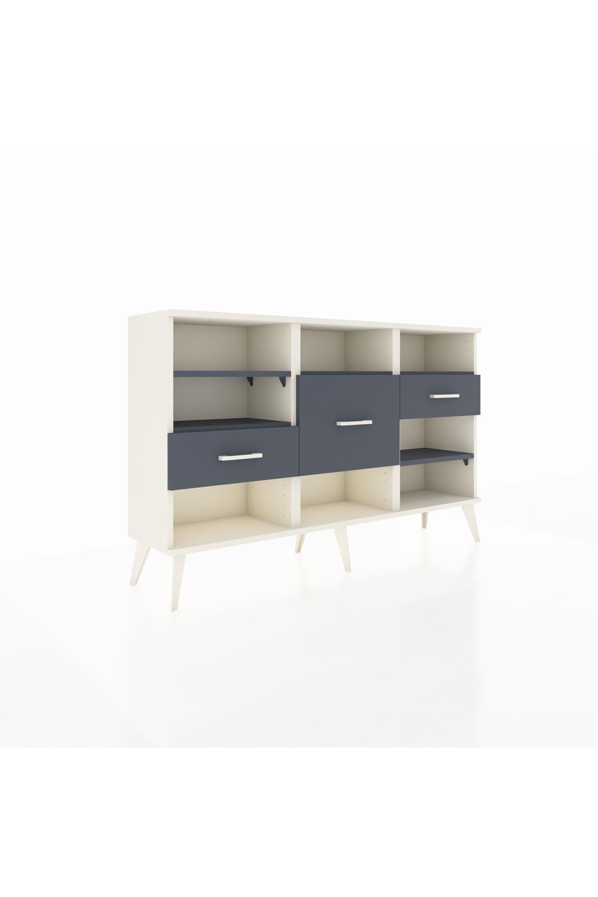 Arges Konsol 5 Raflı 3 Çekmeceli 132x30x83 - S144M004V08A