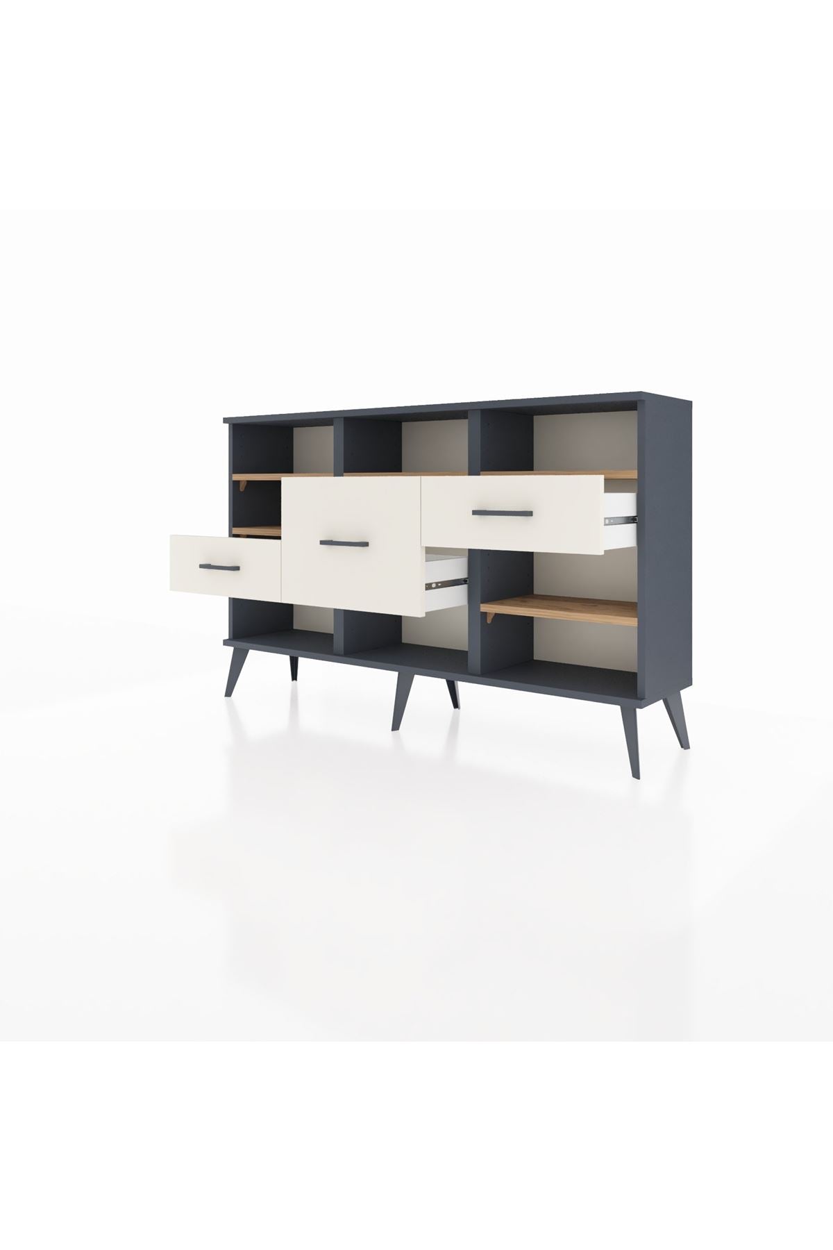 Arges Konsol 5 Raflı 3 Çekmeceli 132x30x83 - S144M004V10A