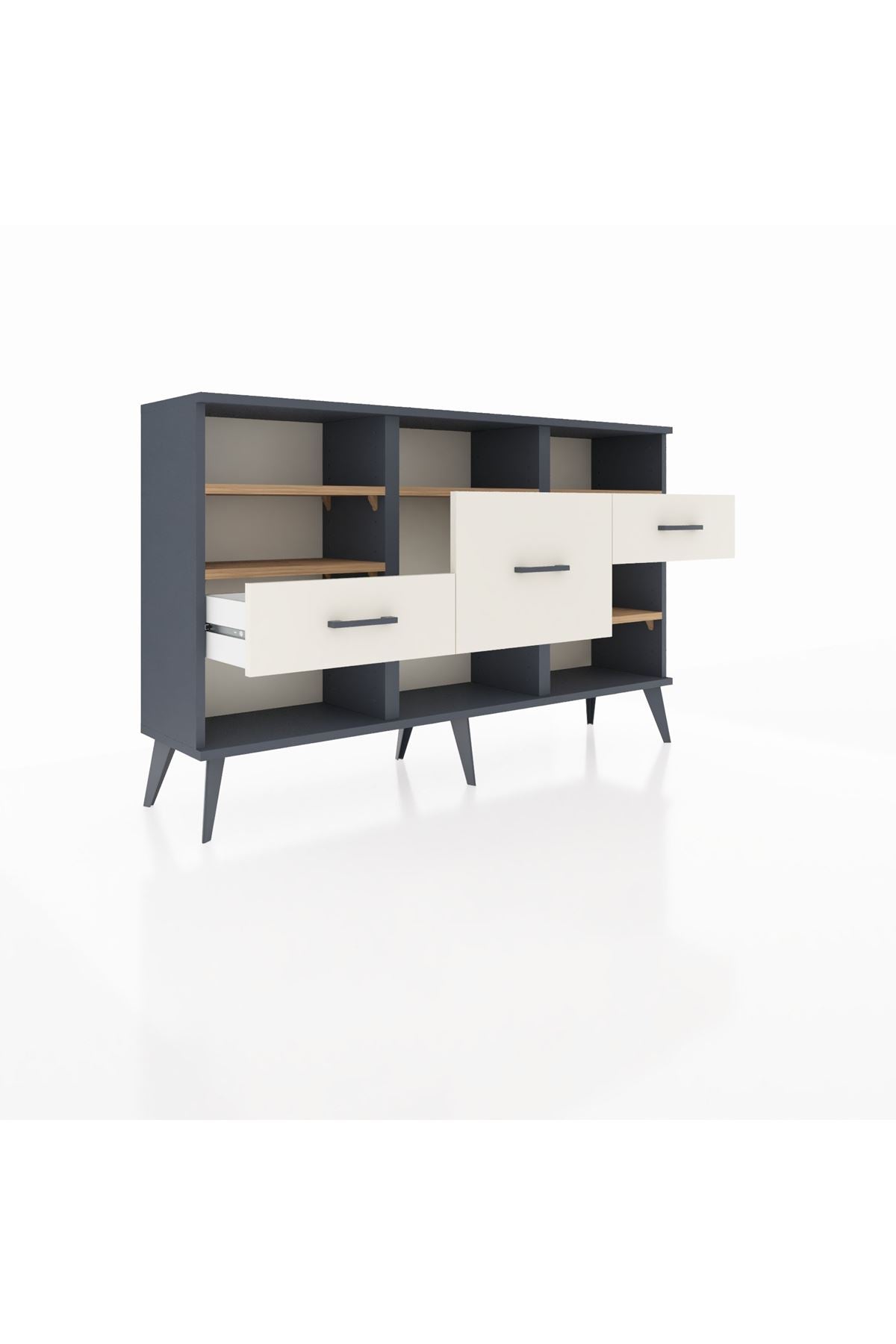 Arges Konsol 5 Raflı 3 Çekmeceli 132x30x83 - S144M004V10A