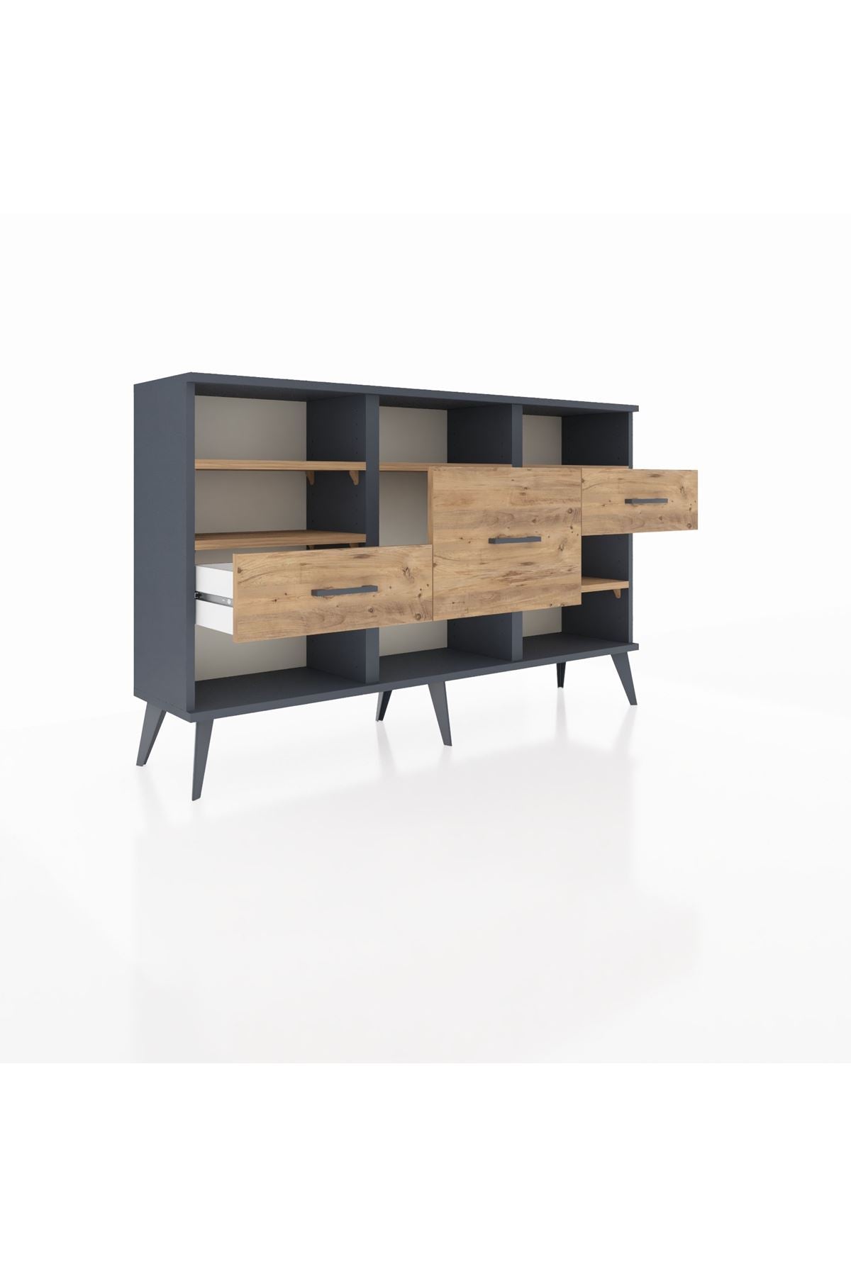 Arges Konsol 5 Raflı 3 Çekmeceli 132x30x83 - S144M004V12A