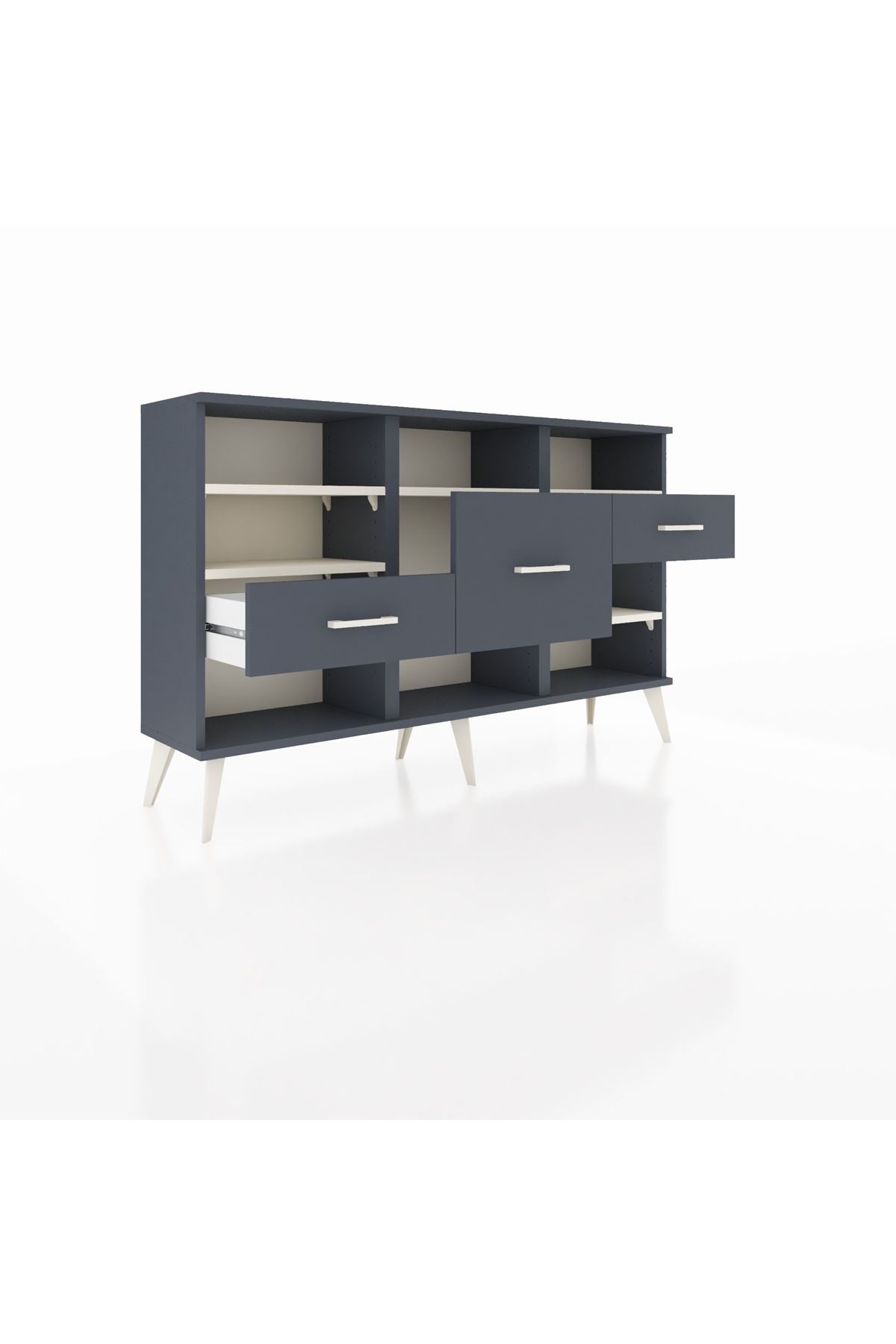Arges Konsol 5 Raflı 3 Çekmeceli 132x30x83 - S144M004V14A