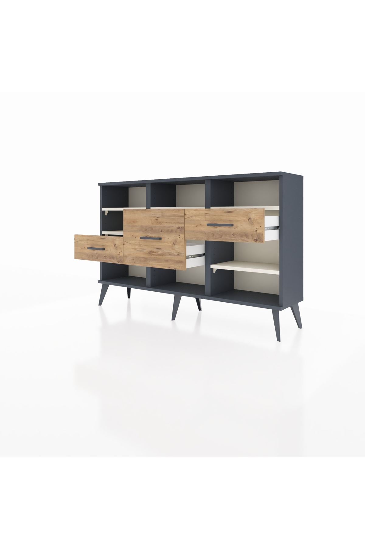 Arges Konsol 5 Raflı 3 Çekmeceli 132x30x83 - S144M004V15A