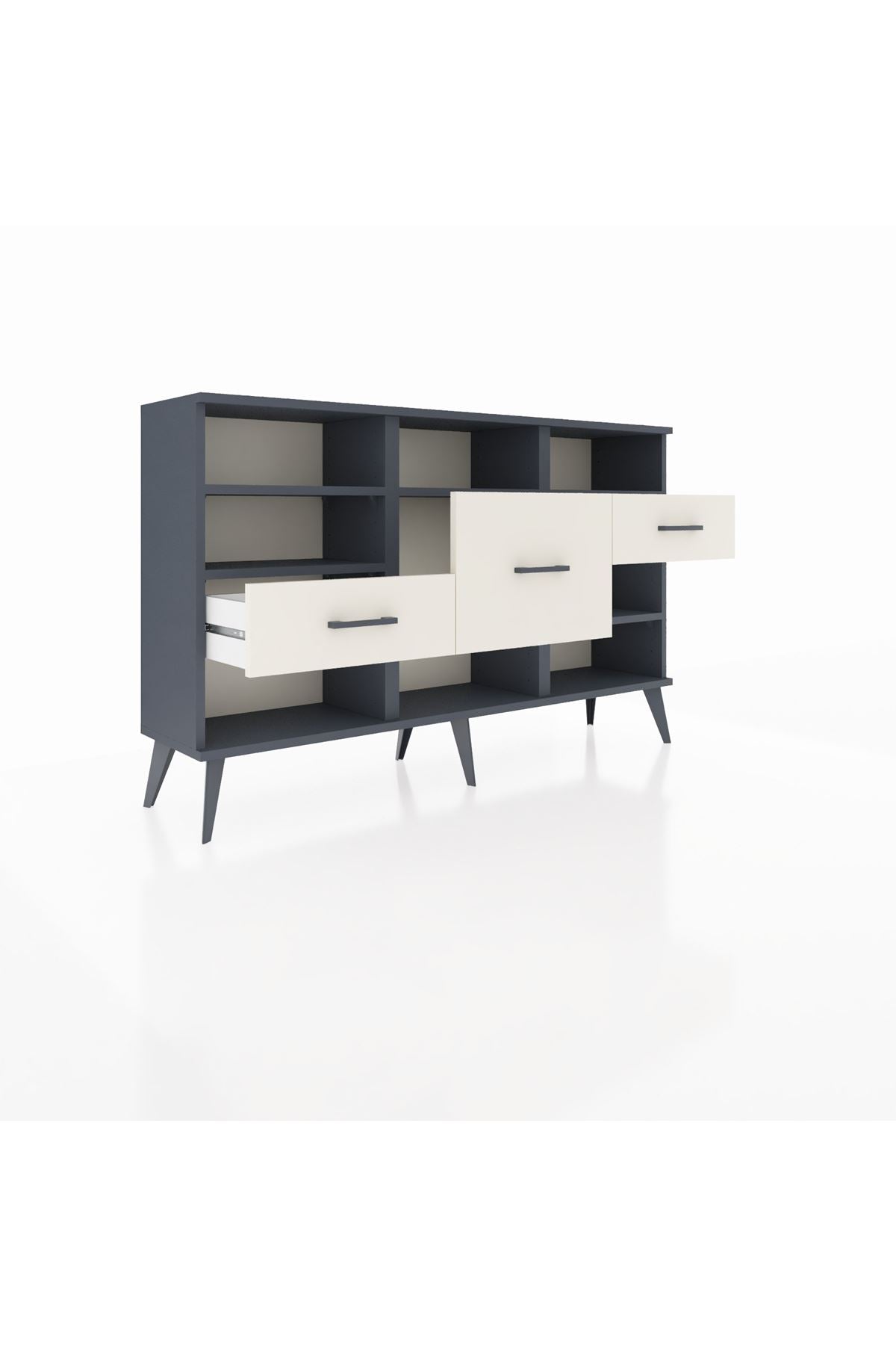 Arges Konsol 5 Raflı 3 Çekmeceli 132x30x83 - S144M004V16A