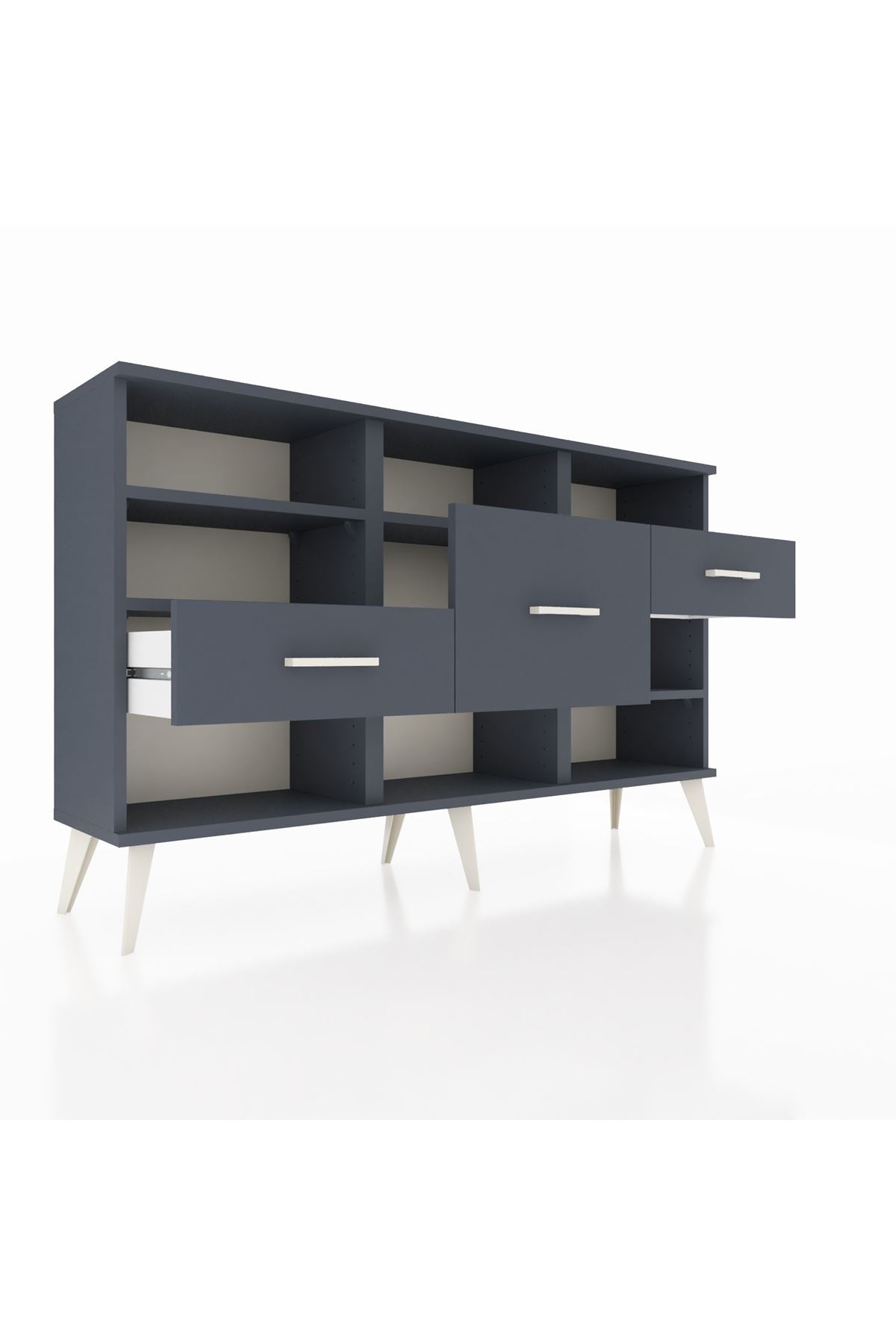 Arges Konsol 5 Raflı 3 Çekmeceli 132x30x83 - S144M004V17A