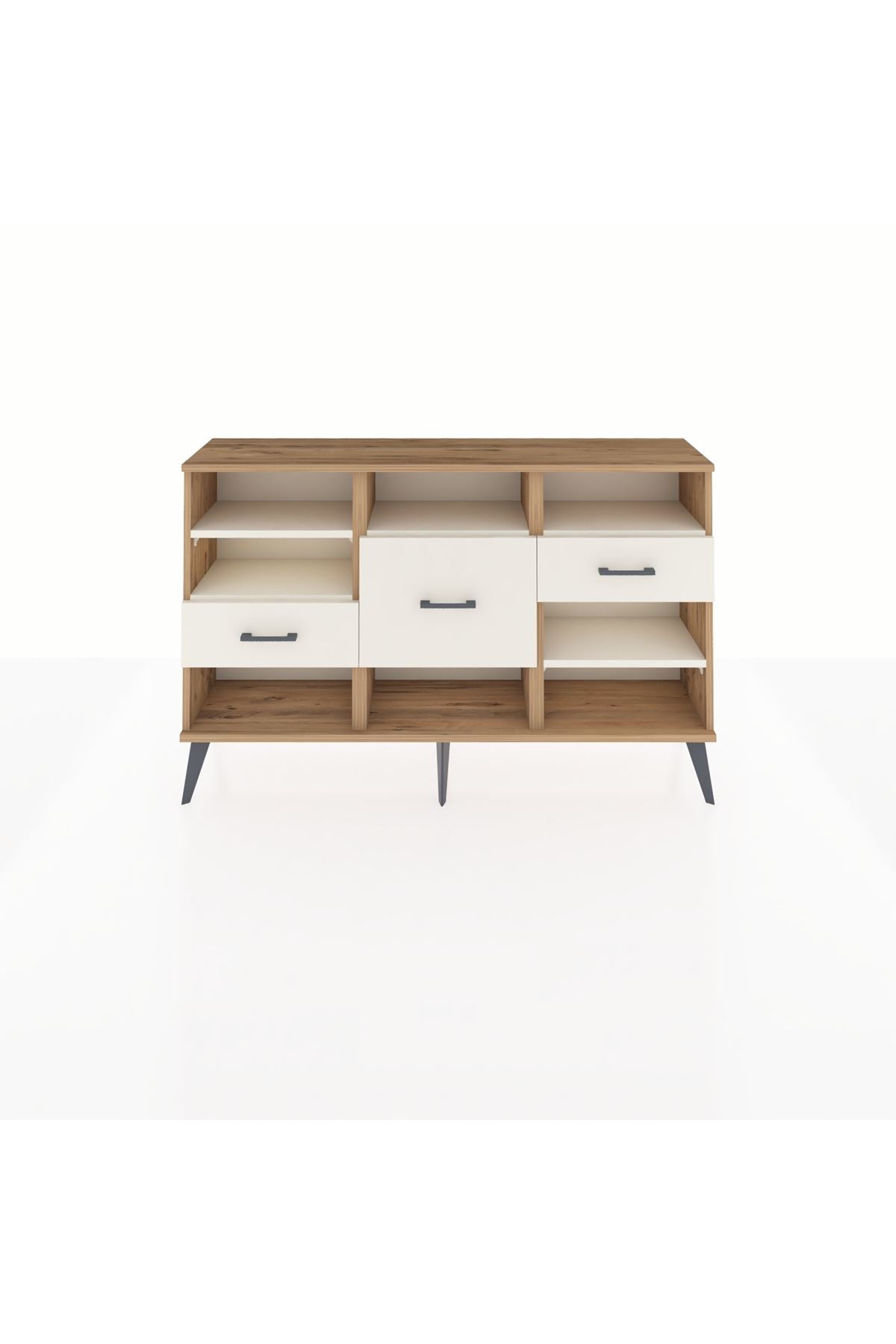 Arges Konsol 5 Raflı 3 Çekmeceli 132x30x83 - S144M004V22A
