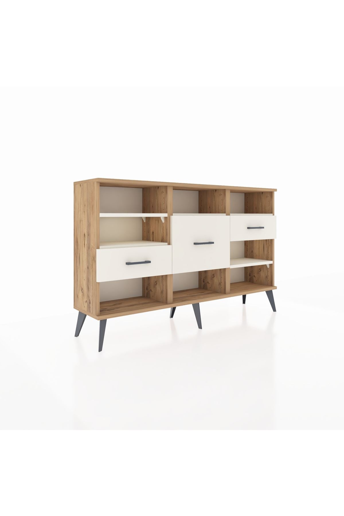 Arges Konsol 5 Raflı 3 Çekmeceli 132x30x83 - S144M004V22A