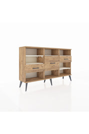 Arges Konsol 5 Raflı 3 Çekmeceli 132x30x83 - S144M004V24A