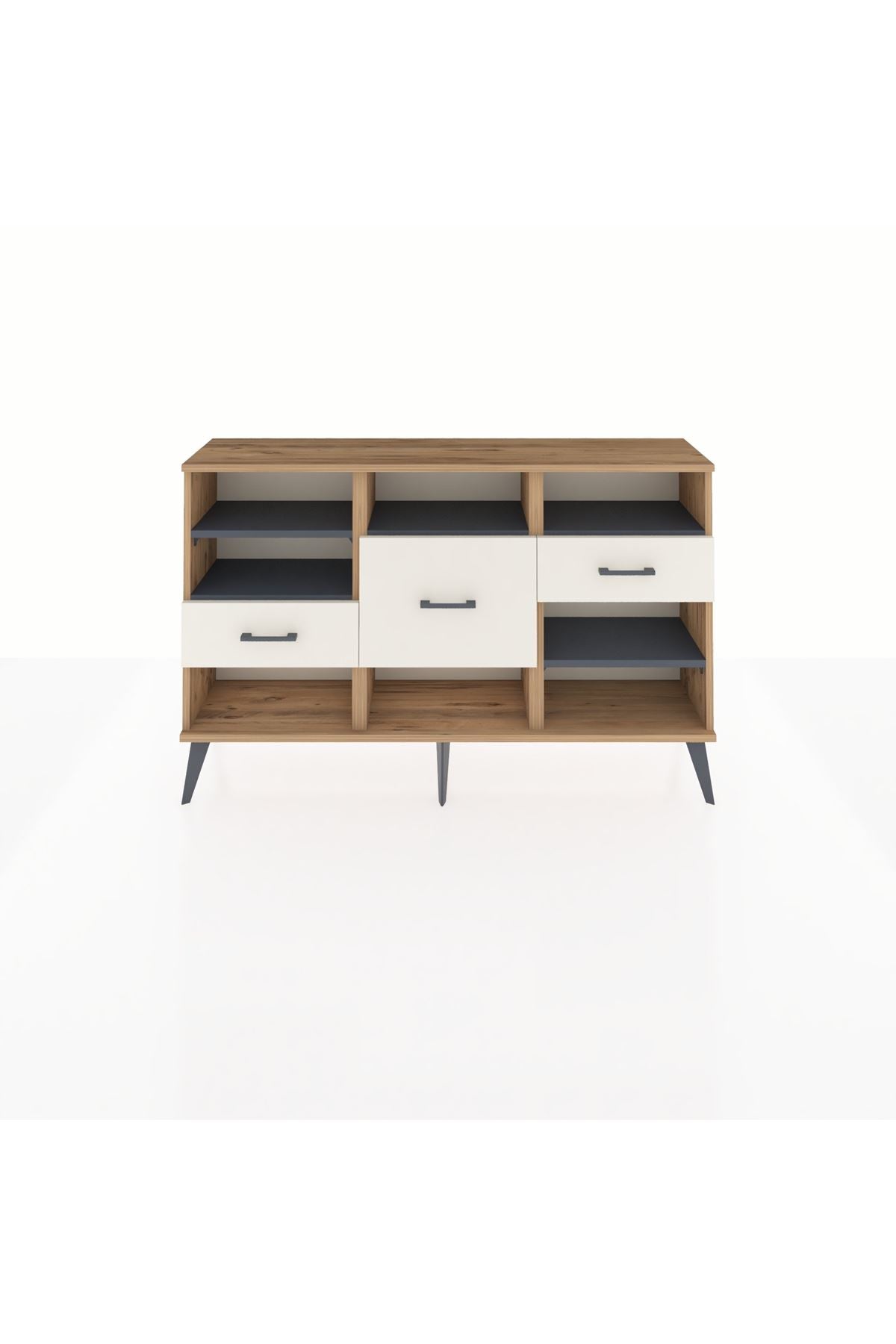 Arges Konsol 5 Raflı 3 Çekmeceli 132x30x83 - S144M004V25A