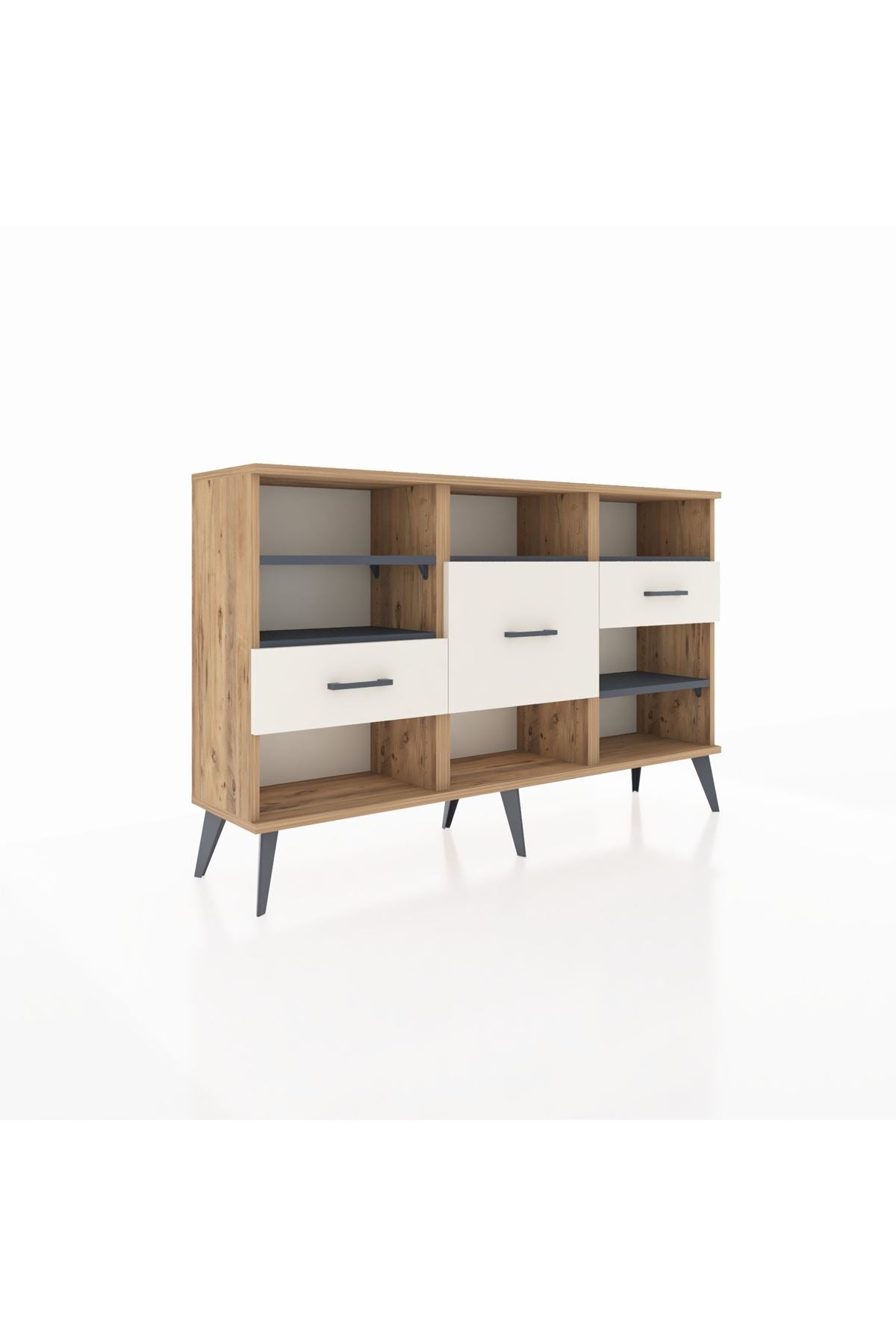 Arges Konsol 5 Raflı 3 Çekmeceli 132x30x83 - S144M004V25A