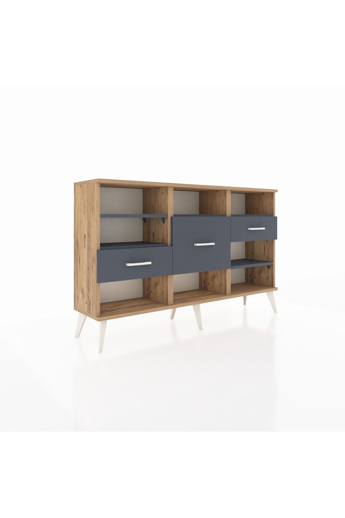Arges Konsol 5 Raflı 3 Çekmeceli 132x30x83 - S144M004V26A