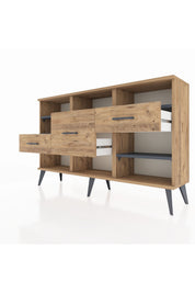 Arges Konsol 5 Raflı 3 Çekmeceli 132x30x83 - S144M004V27A