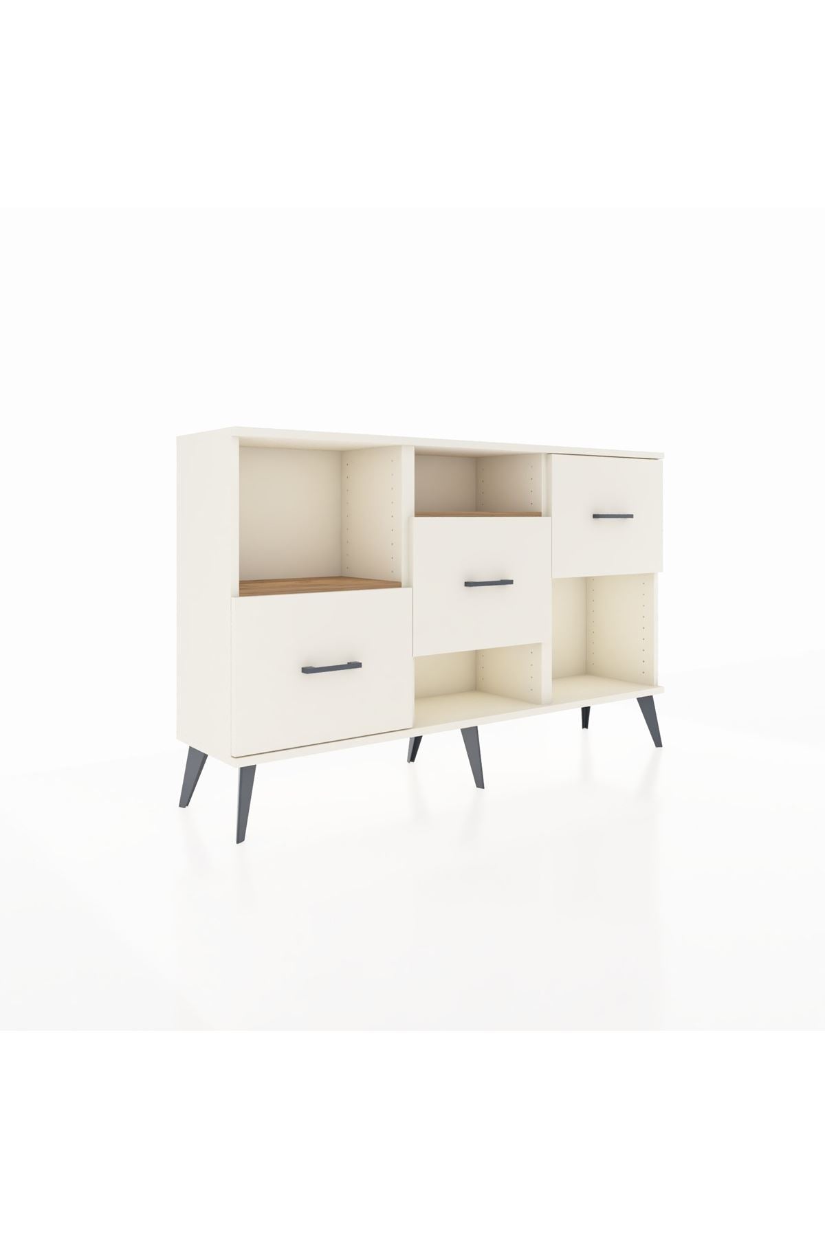 Arges Konsol 2 Raflı 3 Çekmeceli 132x30x83 - S144M005V01A