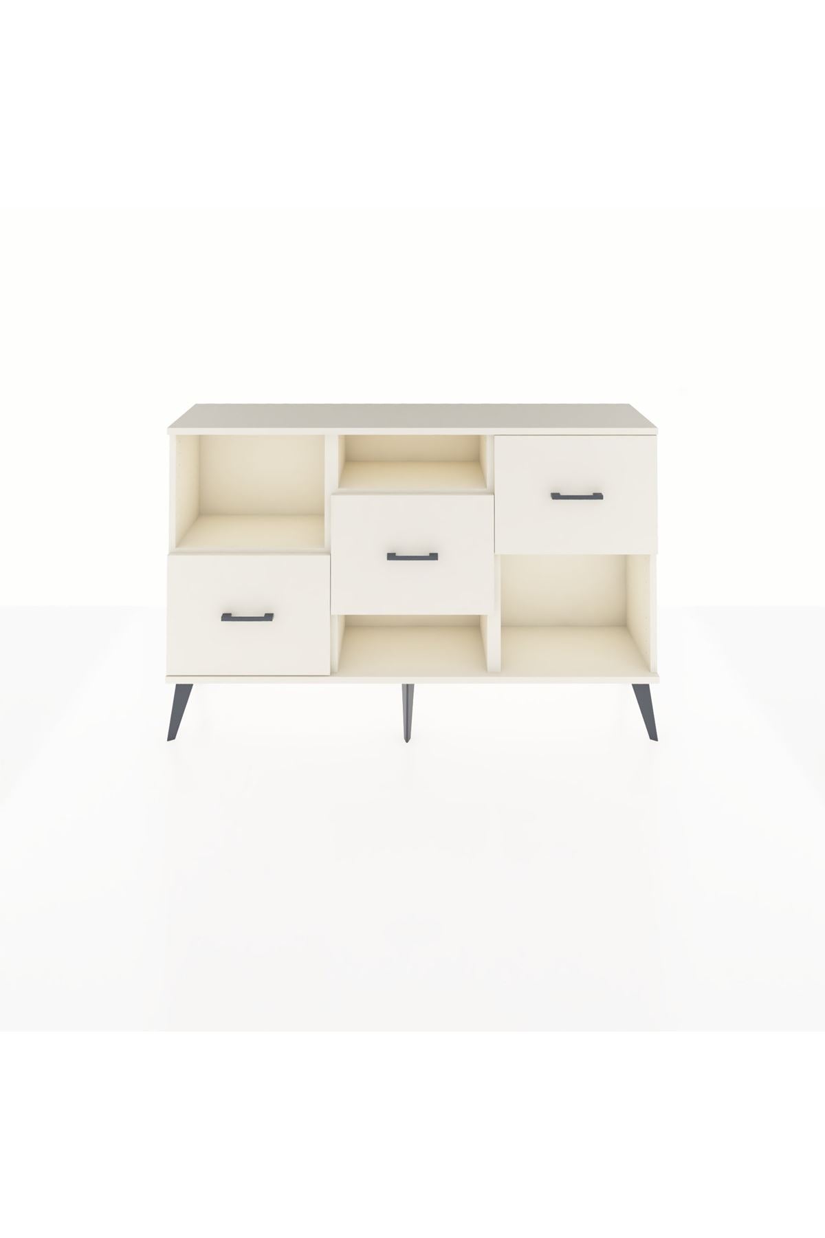 Arges Konsol 2 Raflı 3 Çekmeceli 132x30x83 - S144M005V04A