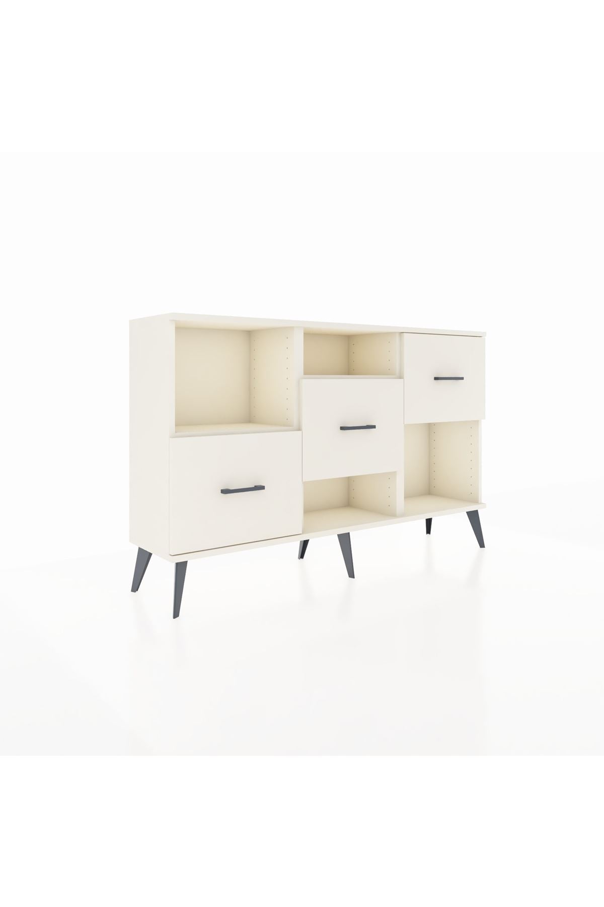 Arges Konsol 2 Raflı 3 Çekmeceli 132x30x83 - S144M005V04A