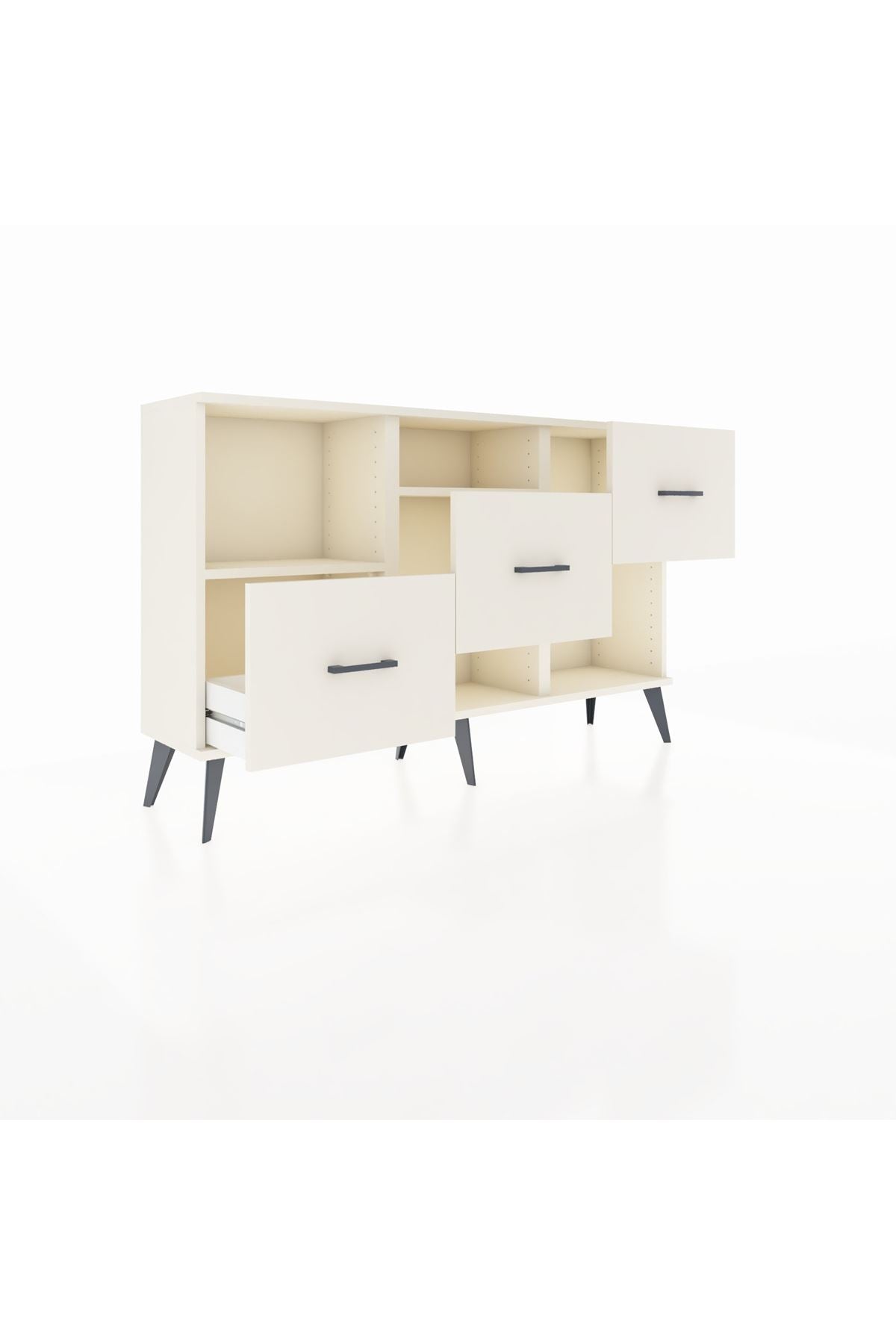 Arges Konsol 2 Raflı 3 Çekmeceli 132x30x83 - S144M005V04A