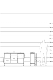 Arges Konsol 2 Raflı 3 Çekmeceli 132x30x83 - S144M005V08A