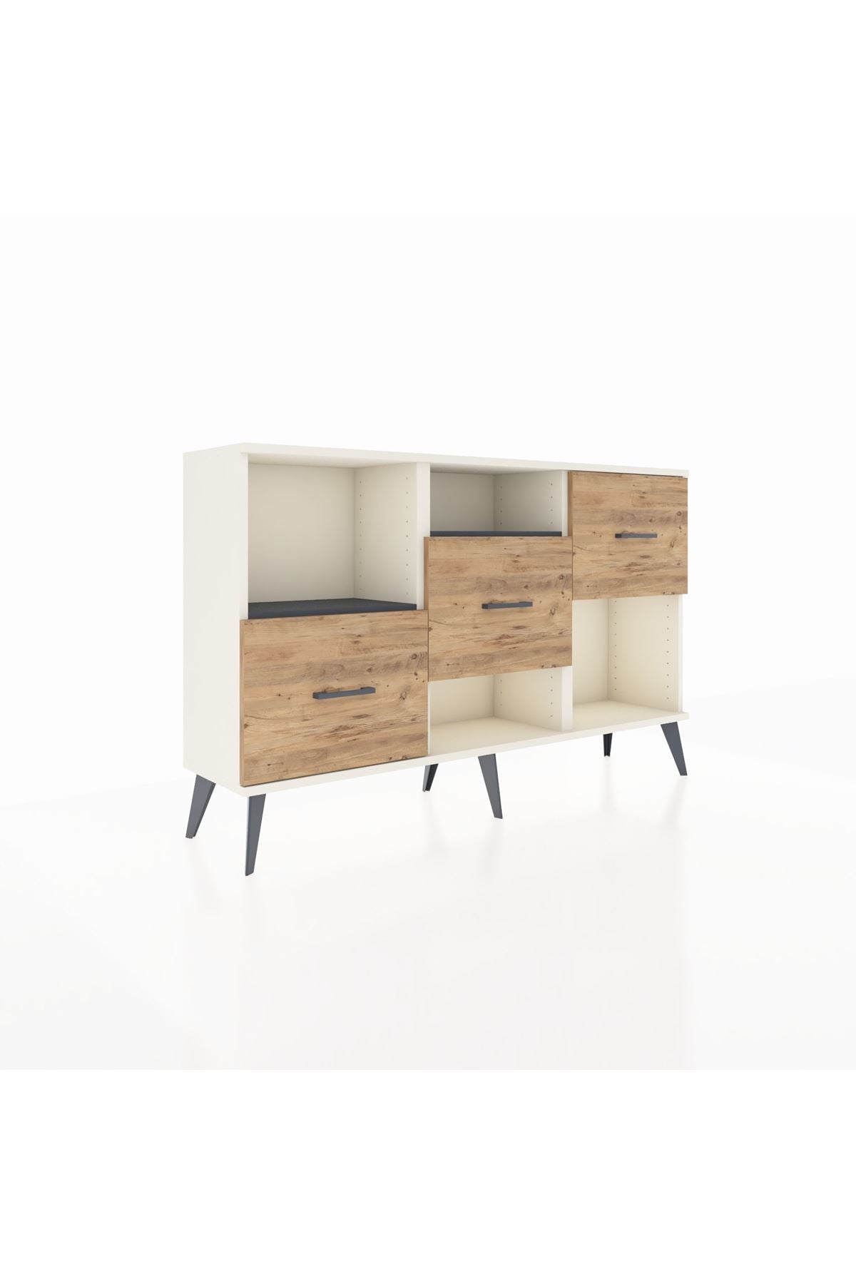 Arges Konsol 2 Raflı 3 Çekmeceli 132x30x83 - S144M005V09A