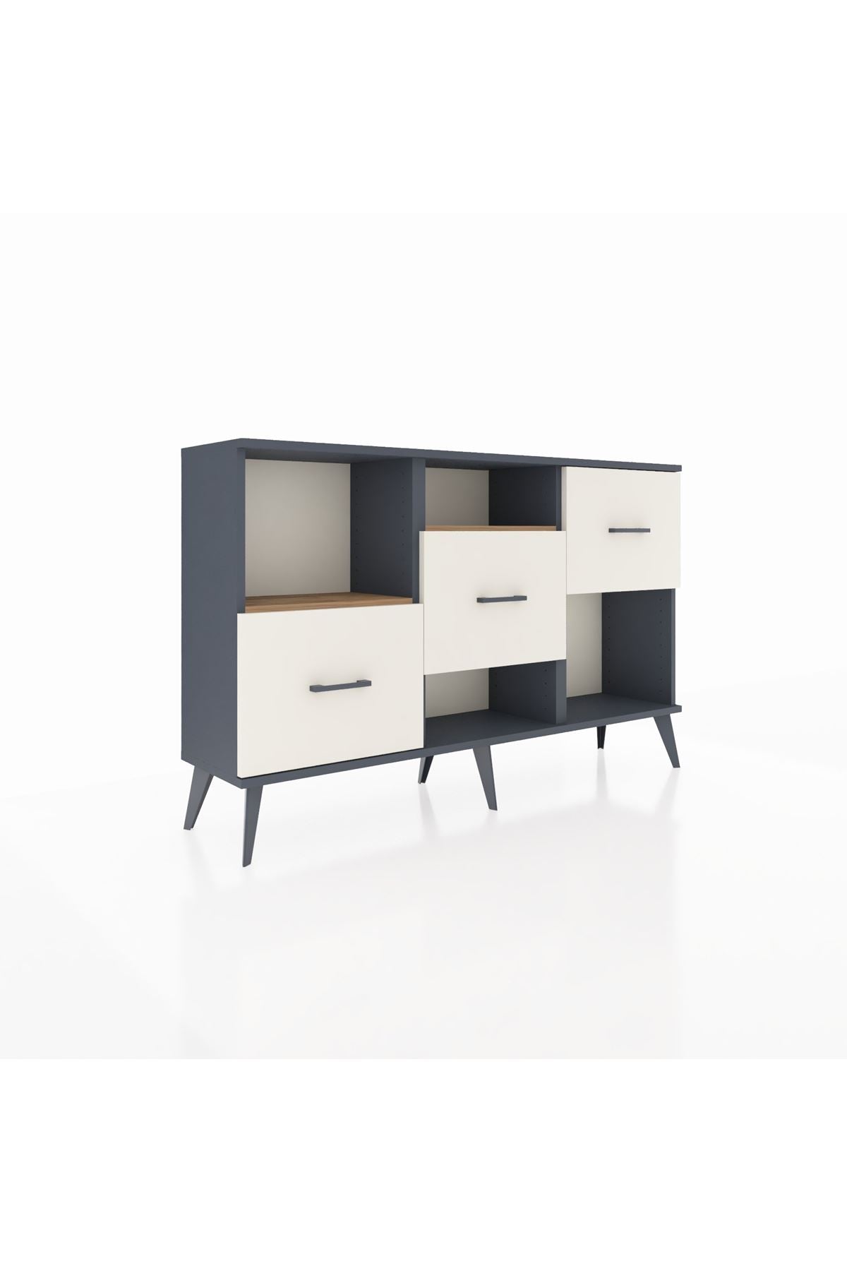 Arges Konsol 2 Raflı 3 Çekmeceli 132x30x83 - S144M005V10A