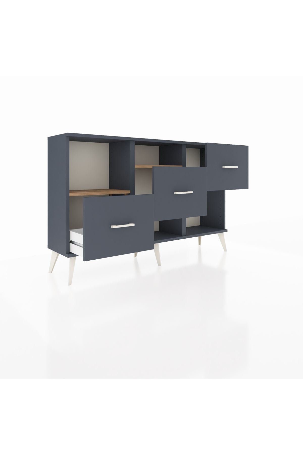 Arges Konsol 2 Raflı 3 Çekmeceli 132x30x83 - S144M005V11A