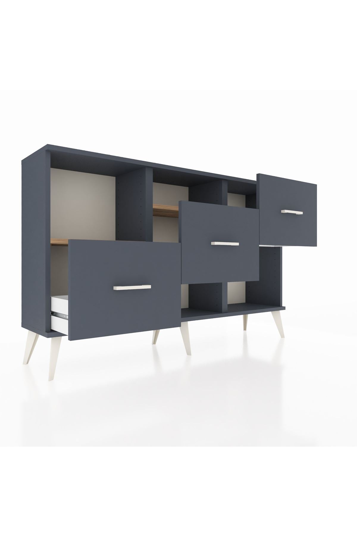 Arges Konsol 2 Raflı 3 Çekmeceli 132x30x83 - S144M005V11A