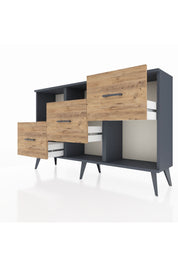 Arges Konsol 2 Raflı 3 Çekmeceli 132x30x83 - S144M005V12A