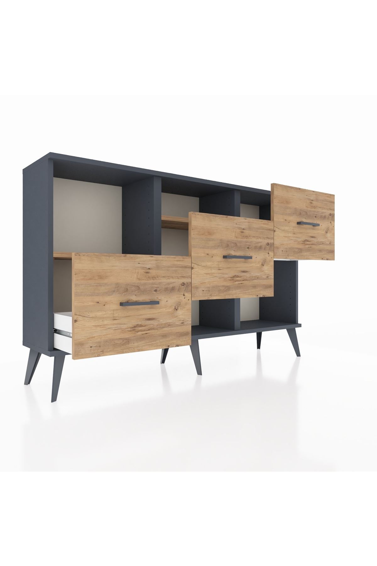 Arges Konsol 2 Raflı 3 Çekmeceli 132x30x83 - S144M005V12A