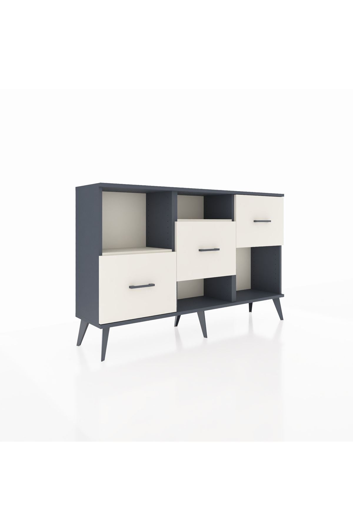 Arges Konsol 2 Raflı 3 Çekmeceli 132x30x83 - S144M005V13A