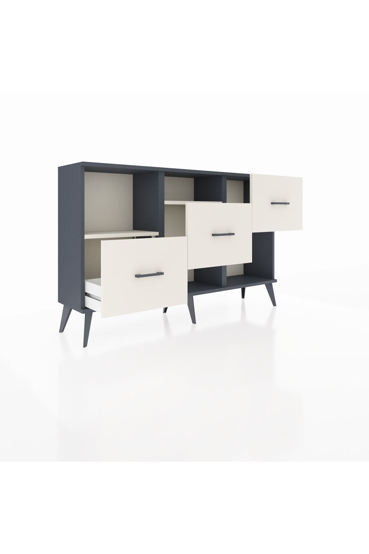 Arges Konsol 2 Raflı 3 Çekmeceli 132x30x83 - S144M005V13A