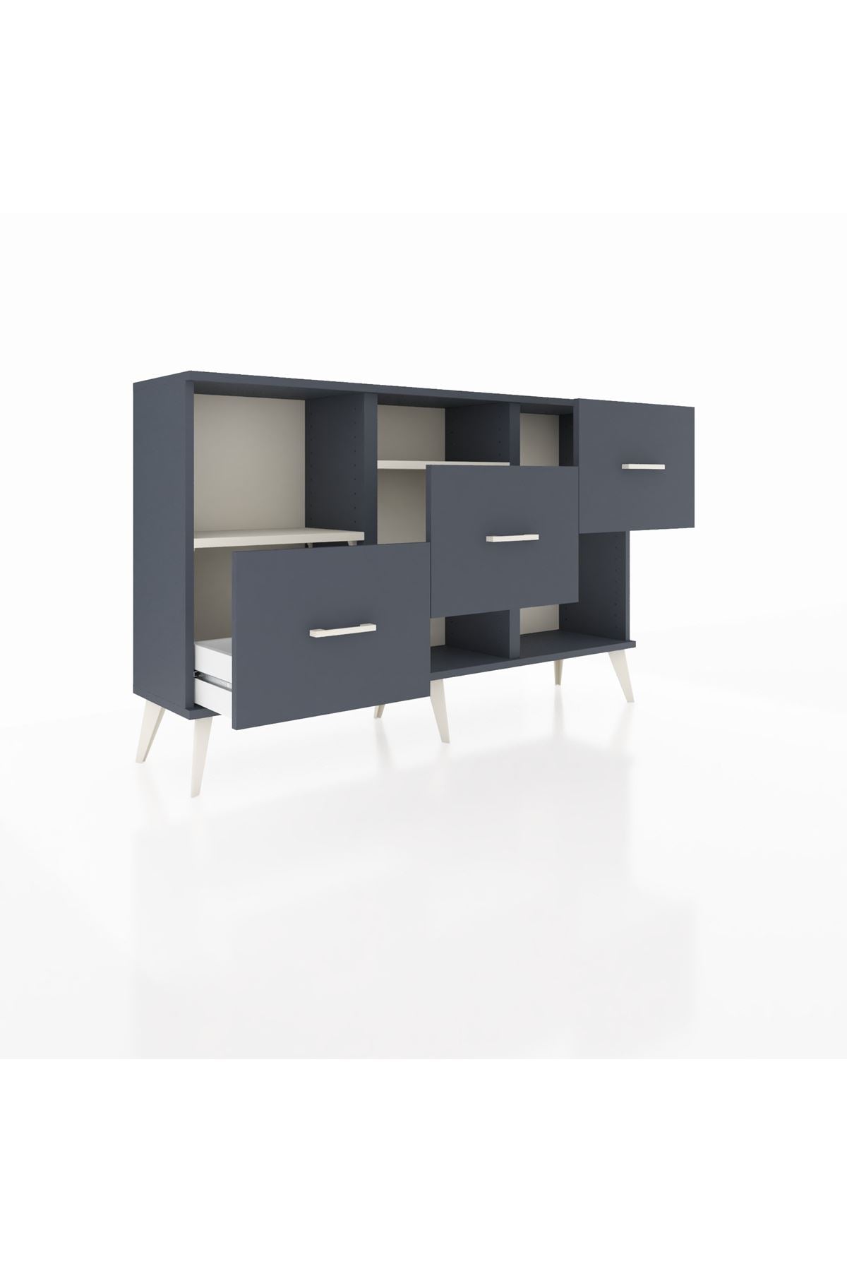 Arges Konsol 2 Raflı 3 Çekmeceli 132x30x83 - S144M005V14A