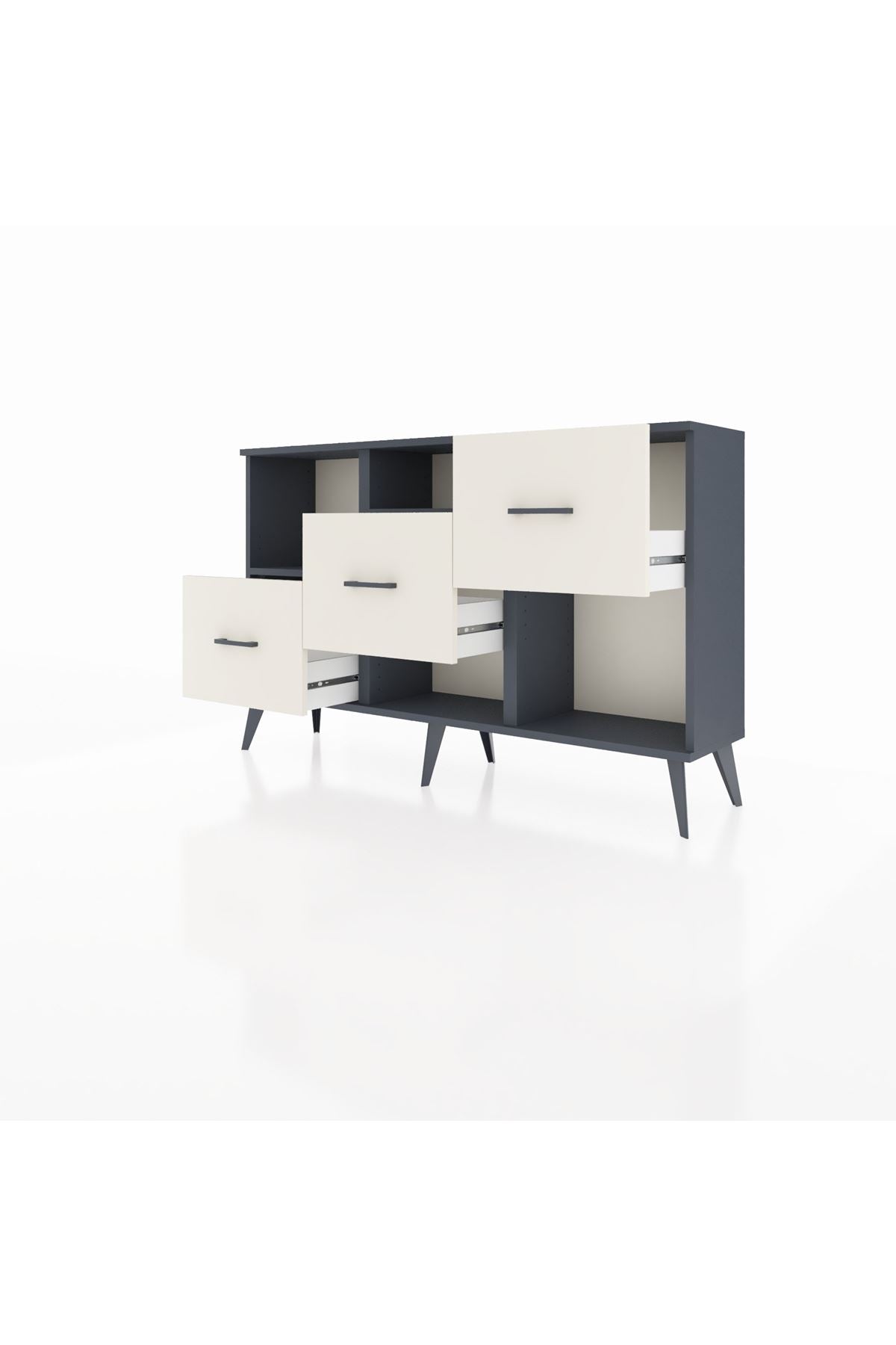 Arges Konsol 2 Raflı 3 Çekmeceli 132x30x83 - S144M005V16A